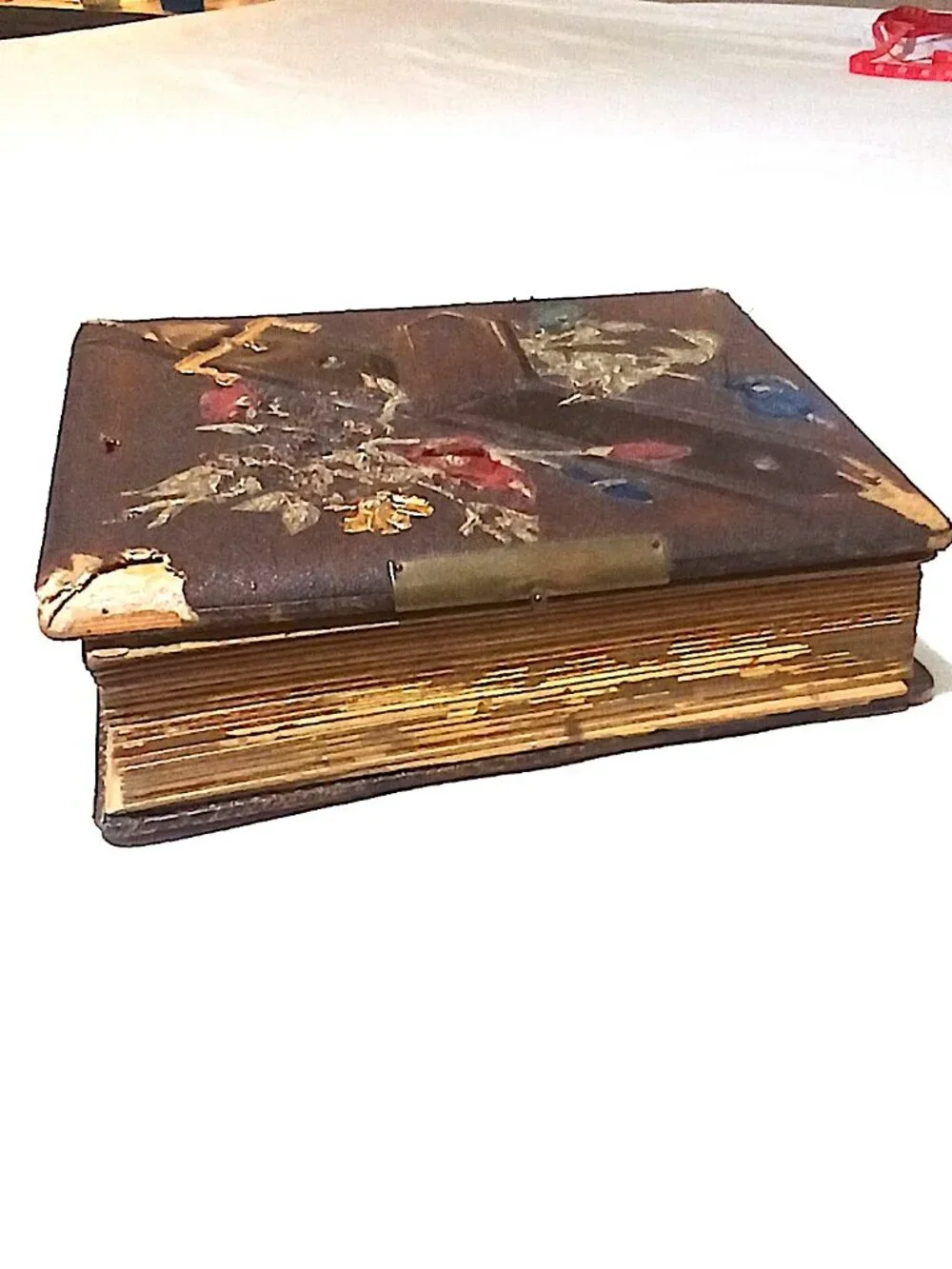 Antique Victorian Photo Album Late 1800s Cabinet Card CDV Empty Floral As-Is
